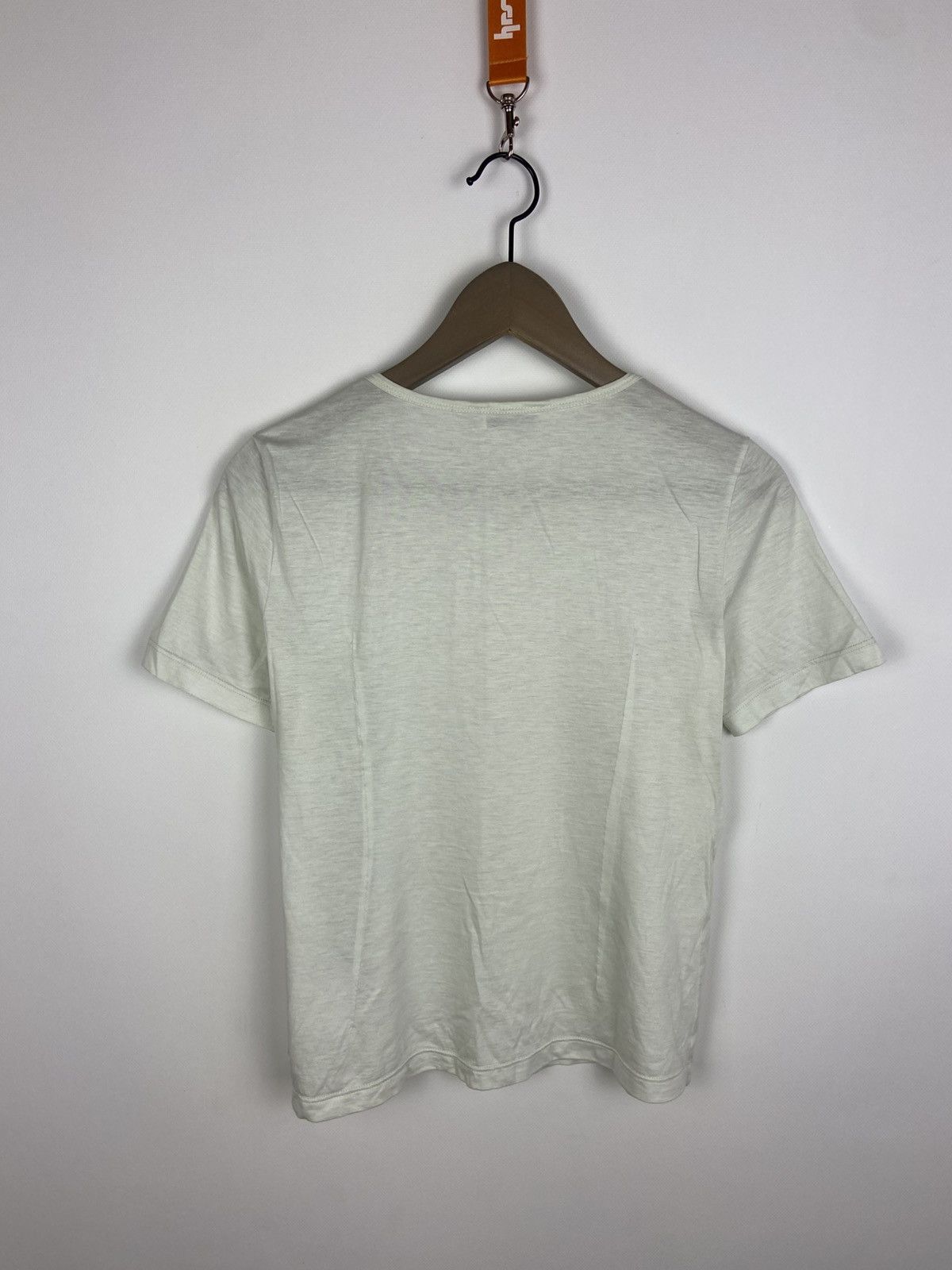 Jil Sander Jil Sander Women's Cream Crew Neck T-Shirt Sz S Size S / US 4 / IT 40 - 2 Thumbnail