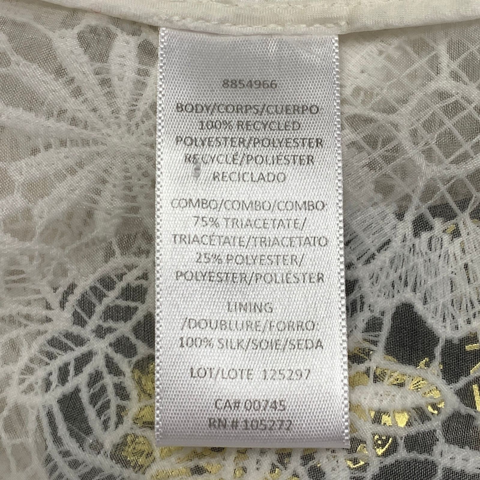 Other THEIA Size 6 Cream Polyester Lace Shawl Collar Jacket Blazer Size M / US 6-8 / IT 42-44 - 7 Thumbnail