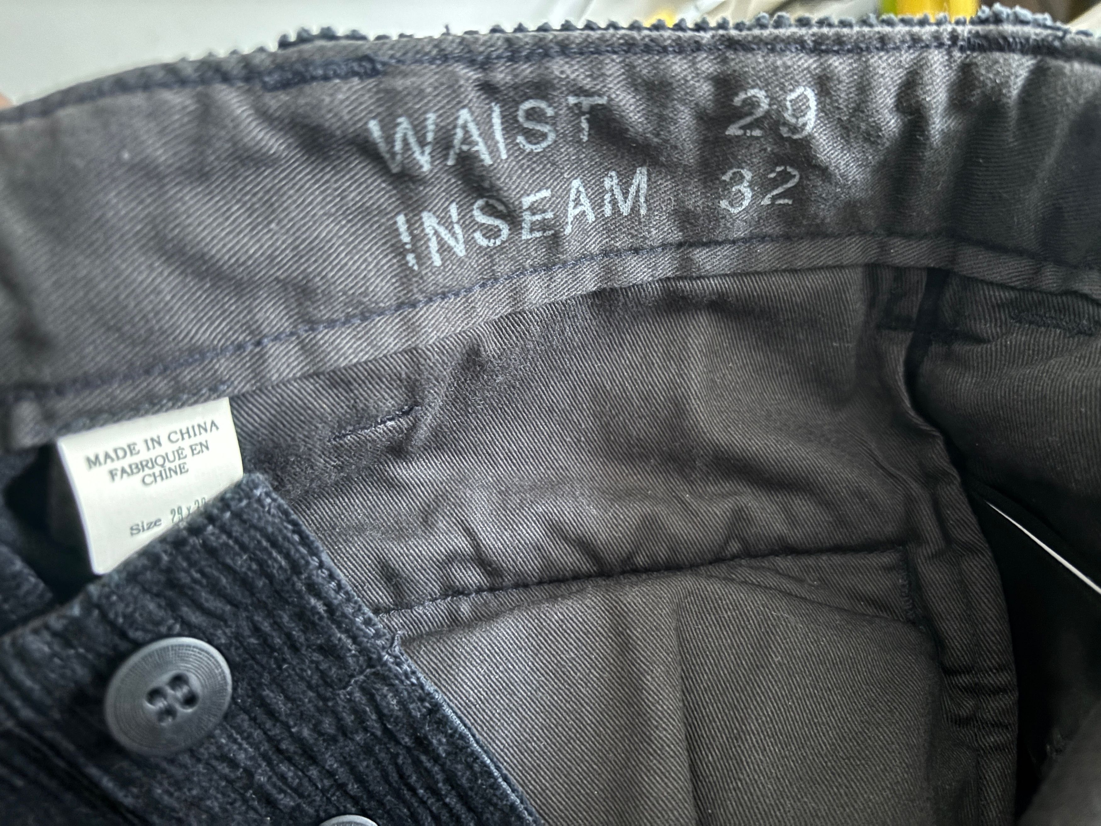 RRL Ralph Lauren $395 BNWT Officer's Black Corduroy Straight Fit Chino Pant Size US 29 - 8 Thumbnail
