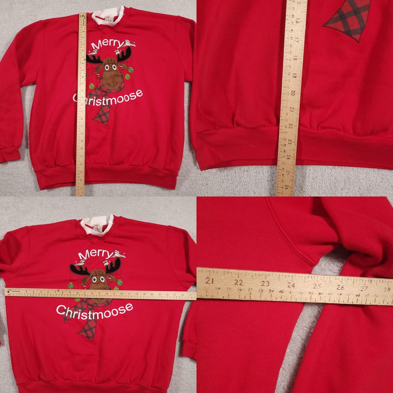 Vintage VINTAGE Top Stitch Merry Christmoose Sweatshirt Women's XL Red Christmas Moose Novelty Pullover Size XL / US 12-14 / IT 48-50 - 8 Thumbnail