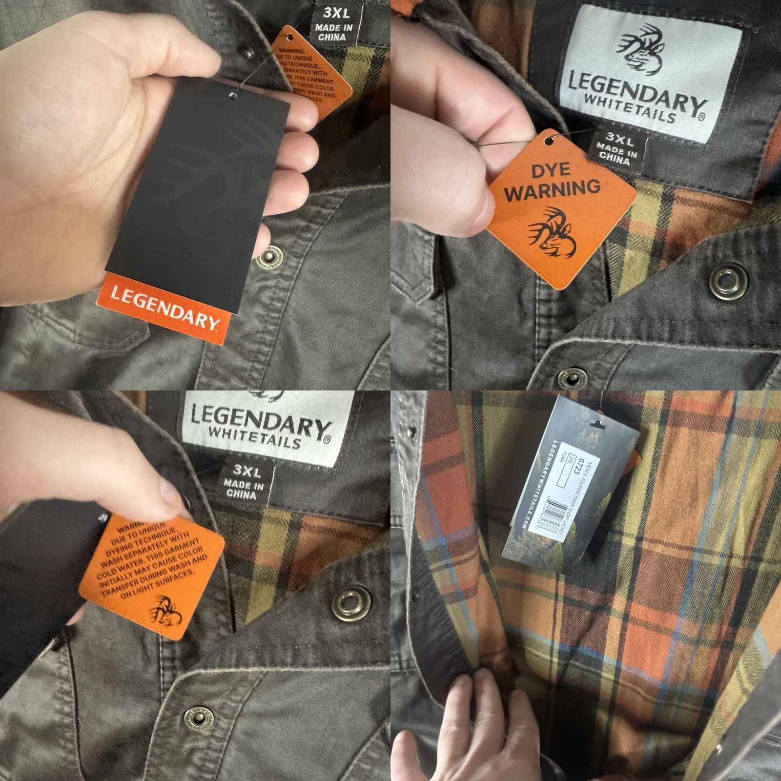 Vintage Legendary Whitetails Journeyman Shirt Jacket 3XL Waxed Canvas Shacket Mens Brown Cotton Blend Windbreaker Collection 6723 Size US XXL / EU 58 / 5 - 8 Thumbnail