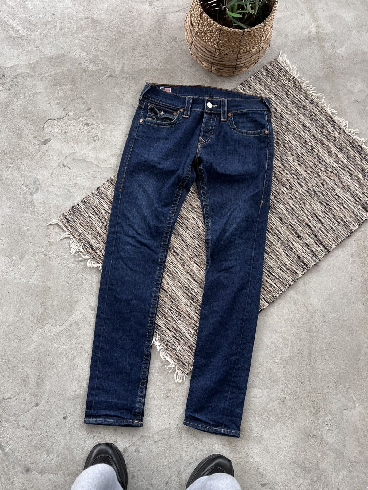 True Religion Vintage True Religion Zach Slim Blue Y2K Denim Jeans Rap sk8 Size US 30 / EU 46 - 2 Thumbnail