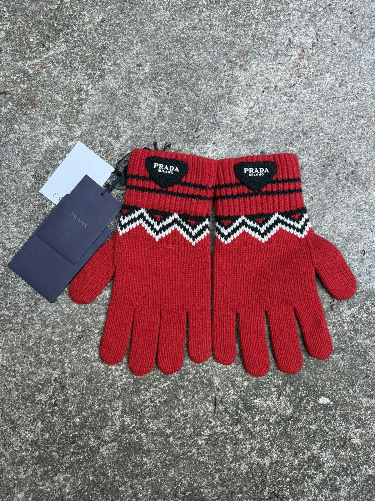 Prada Cashmere Christmas Gloves
