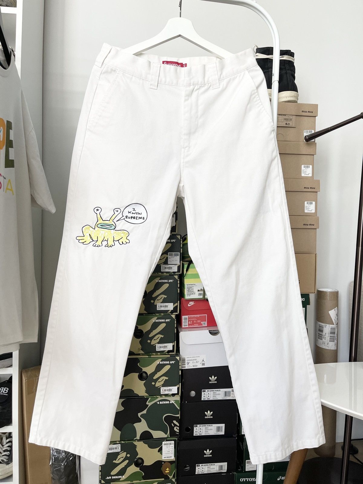 Supreme 2020 Supreme x Daniel Johnston Embroidered Pants | Grailed