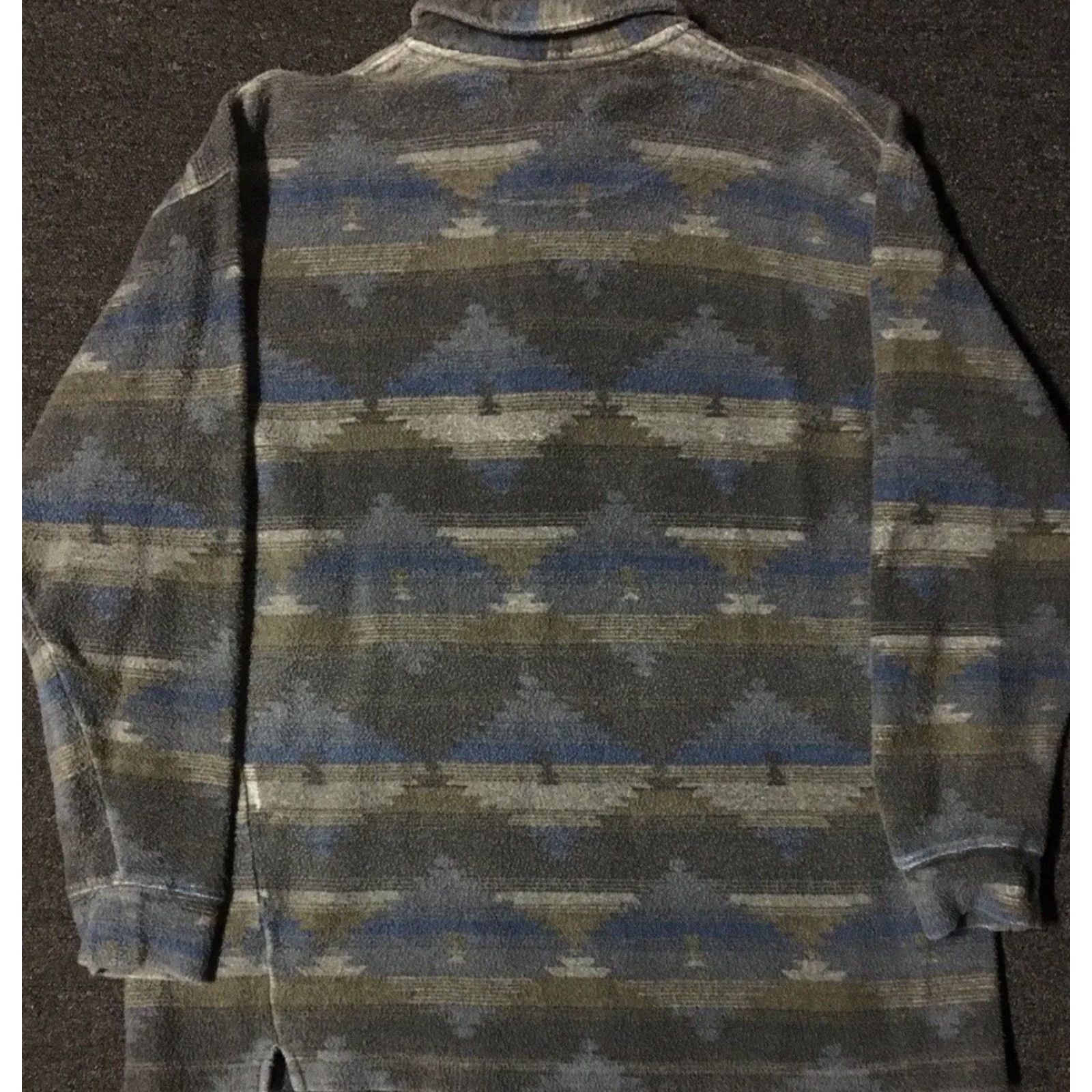 Vintage VINTAGE Aztec Fleece Polo Shirt L Nike? Size US L / EU 52-54 / 3 - 3 Thumbnail
