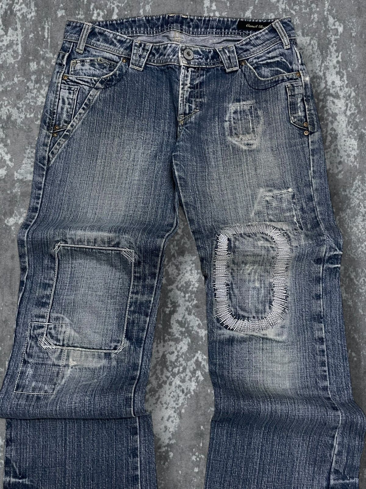 Hysteric Glamour Vintage 90s Rare Japan Designer Camel Road Distressed Denim Size US 31 - 4 Thumbnail