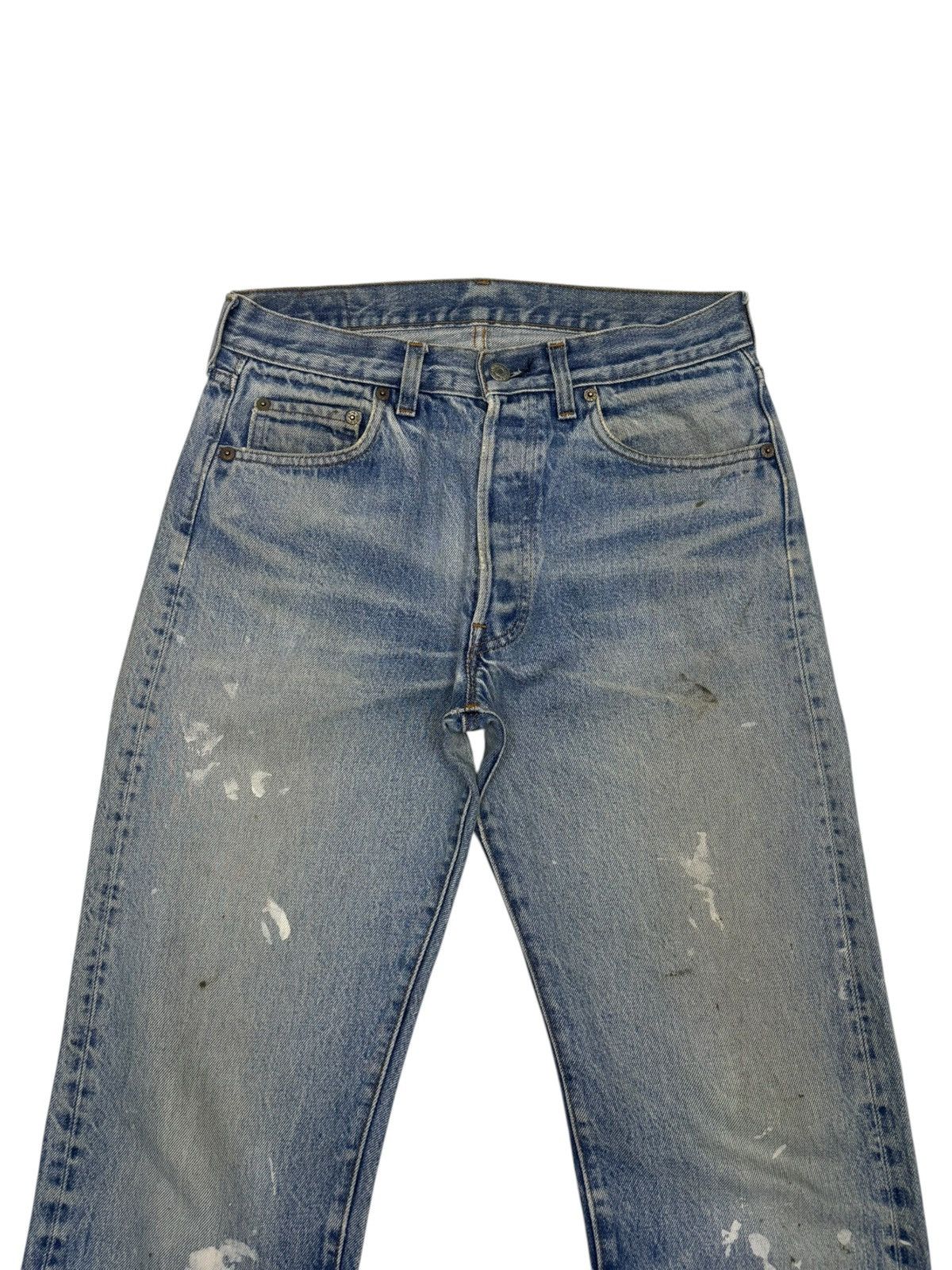Levi's Vintage Levis 501 Distress Cut Leg Cropped Jeans Size US 30 / EU 46 - 5 Thumbnail