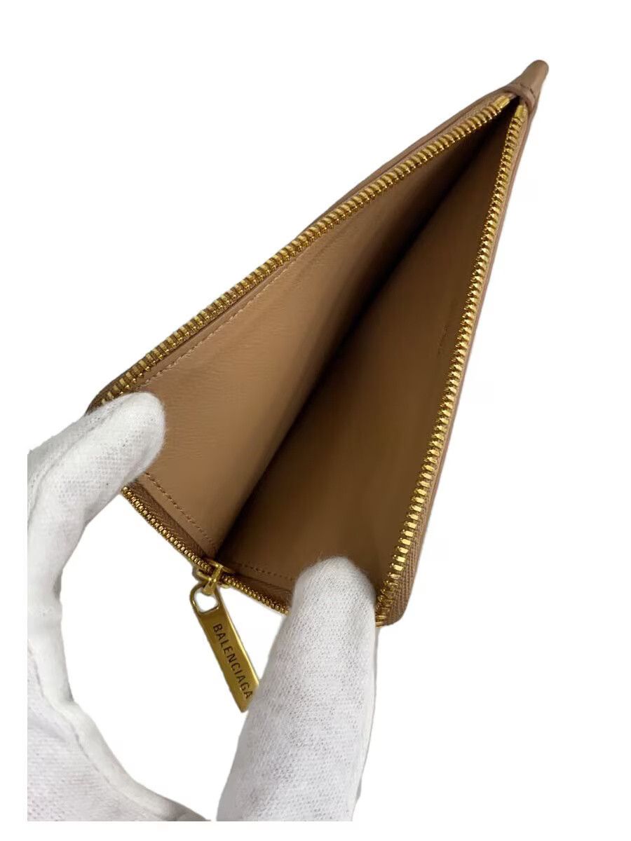 Balenciaga Balenciaga Leather Coin Case Beige Size ONE SIZE - 4 Thumbnail