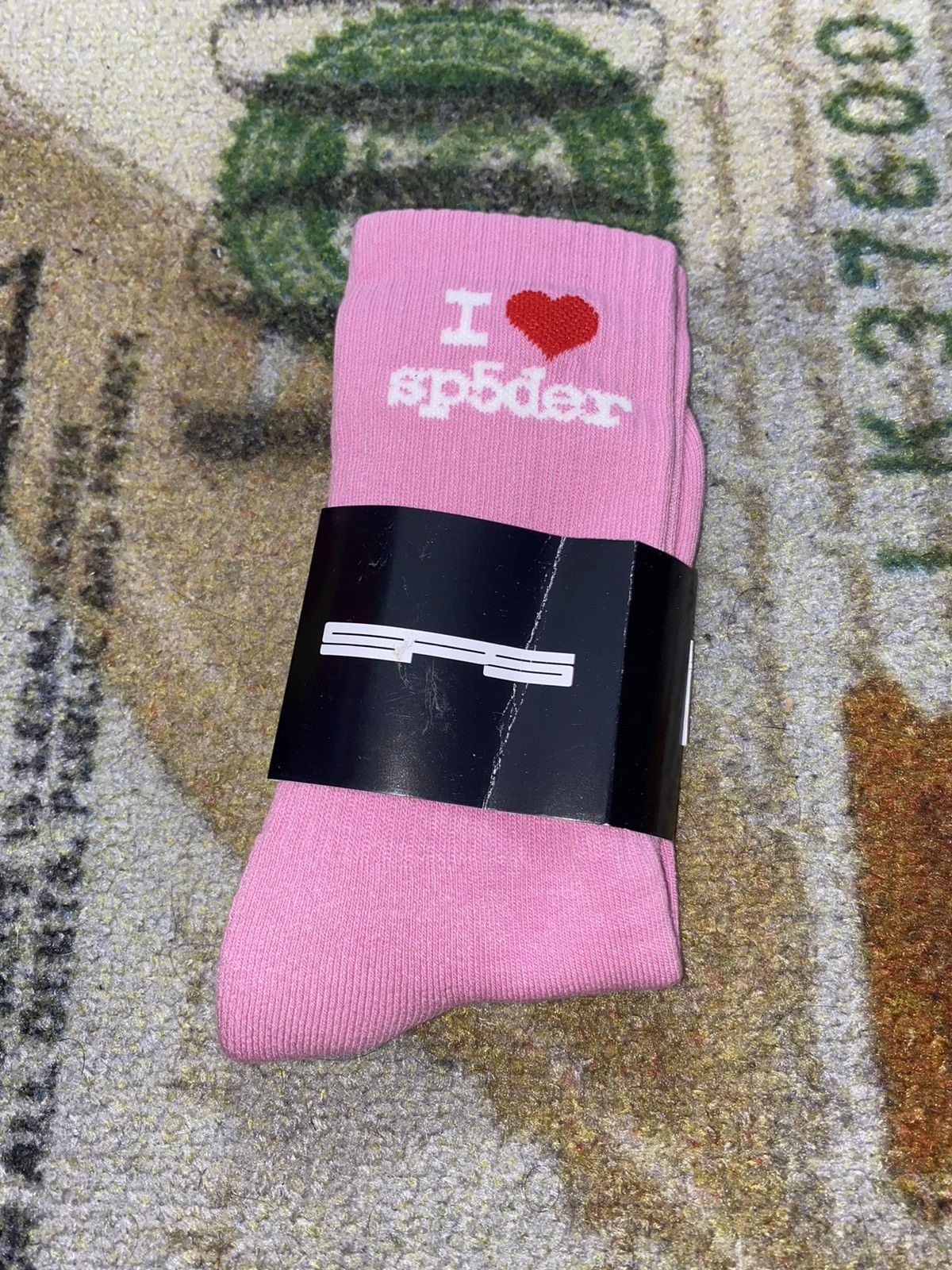 image of Spider Worldwide I Love Sp5Der Sock (Small/medium) in Pink, Men's