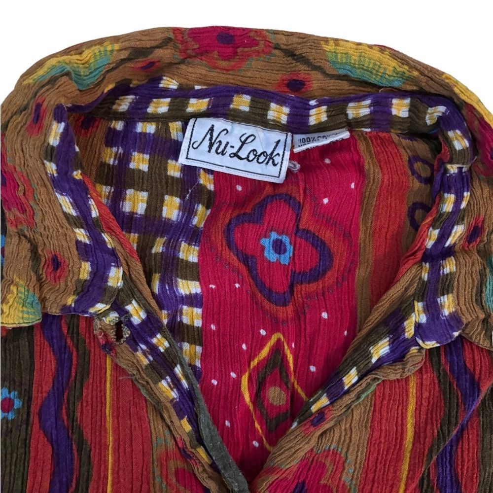 Vintage Vintage Nu-Look Crinkle Fiesta Shirt Size US M / EU 48-50 / 2 - 3 Thumbnail