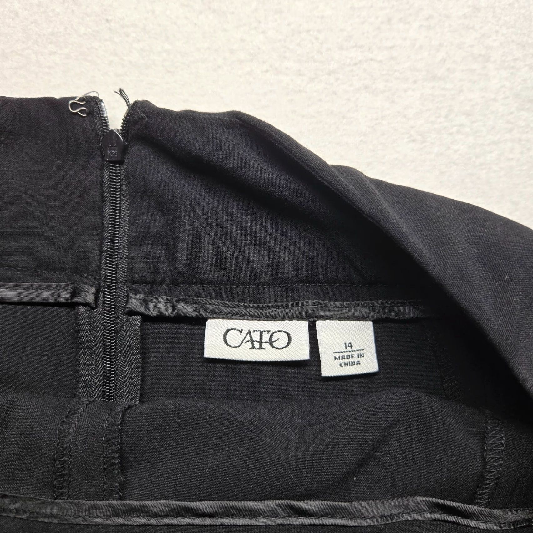 Vintage Cato Skirt Women Long A-Line Solid Black 14 Casual Preppy Bohemian 14 Women Size 36" / US 14 / IT 50 - 3 Thumbnail