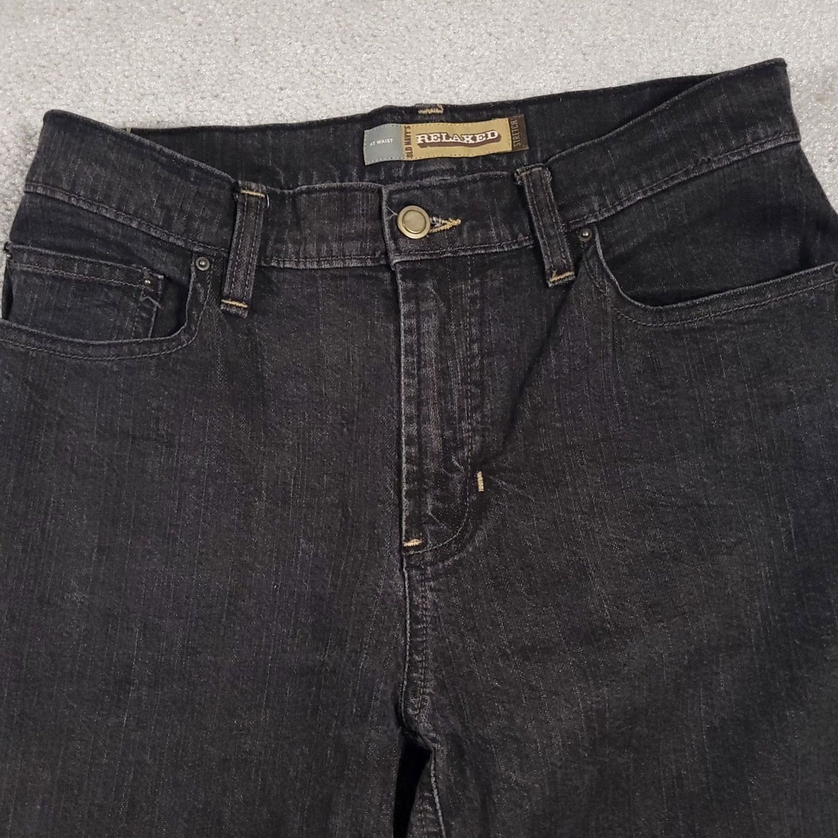 Old Navy VINTAGE Old Navy Jeans Women's 4 Long Mid-Rise Black Y2K Relaxed 90s Mom Straight Pants Girls? Size 27" / US 4 / IT 40 - 3 Thumbnail