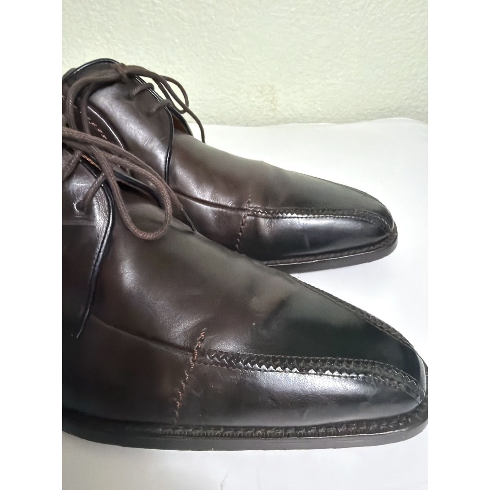 Mezlan Mezlan Spain Dress Shoes Men 11 M Brown Leather Wing Tip Oxford Cap Toe Lace Up Size ONE SIZE - 3 Thumbnail