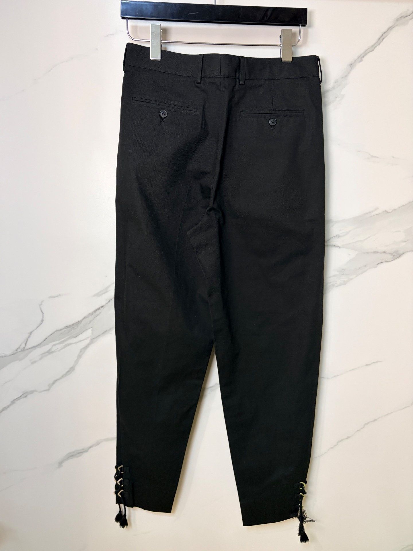 Saint Laurent Paris Saint Laurent 2022 SS Runway Black Tassel Pants Size US 30 / EU 46 - 2 Thumbnail