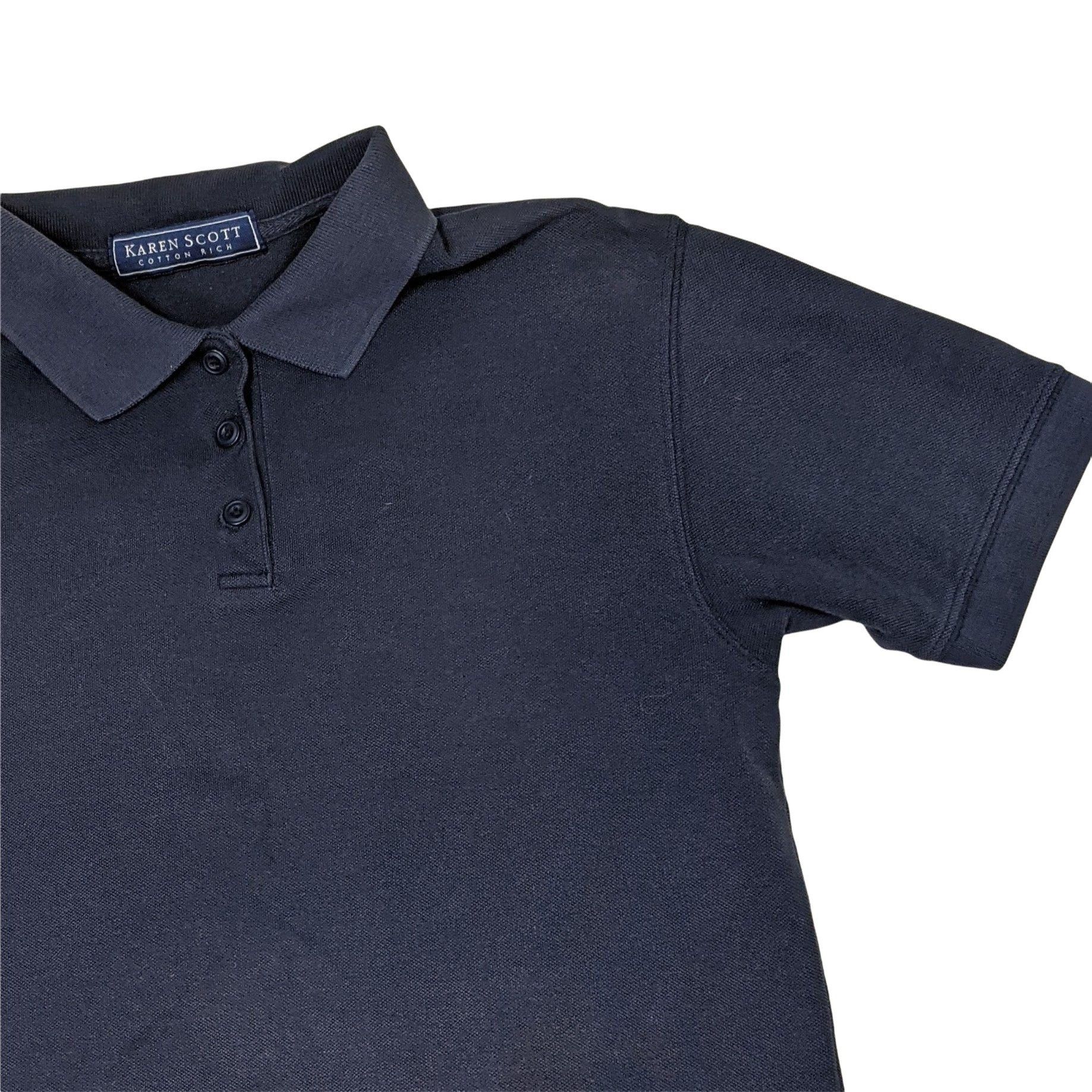 Other Karen Scott Womens Navy Blue Short-Sleeve Polo Shirt Cotton Size M / US 6-8 / IT 42-44 - 7 Thumbnail