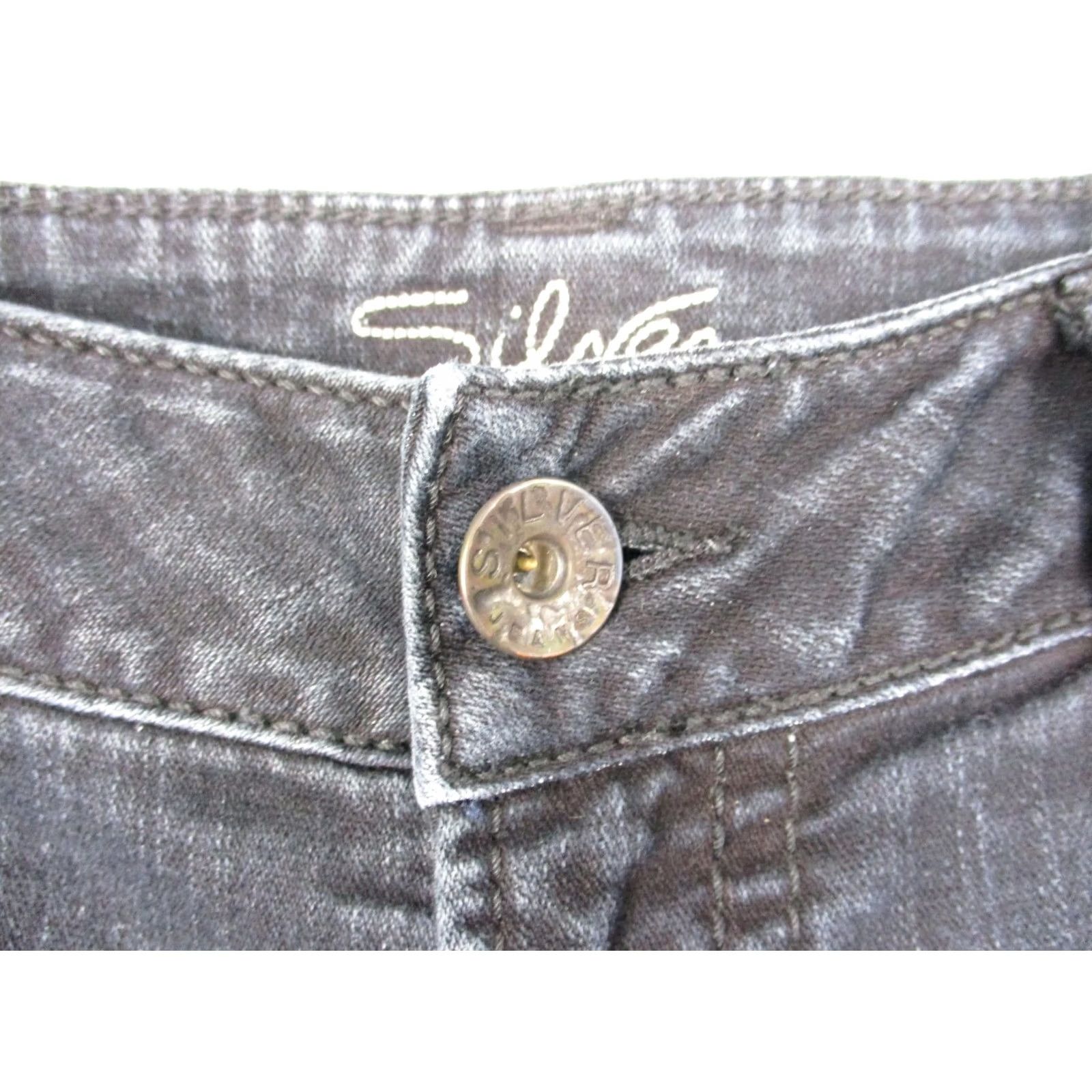 Silver Jeans Co. Silver Jeans Suki Bootcut Jeans Womens 31x32 Gray Charcoal Wash Mid Rise Denim Size 24" / US 00 / IT 34 - 4 Thumbnail