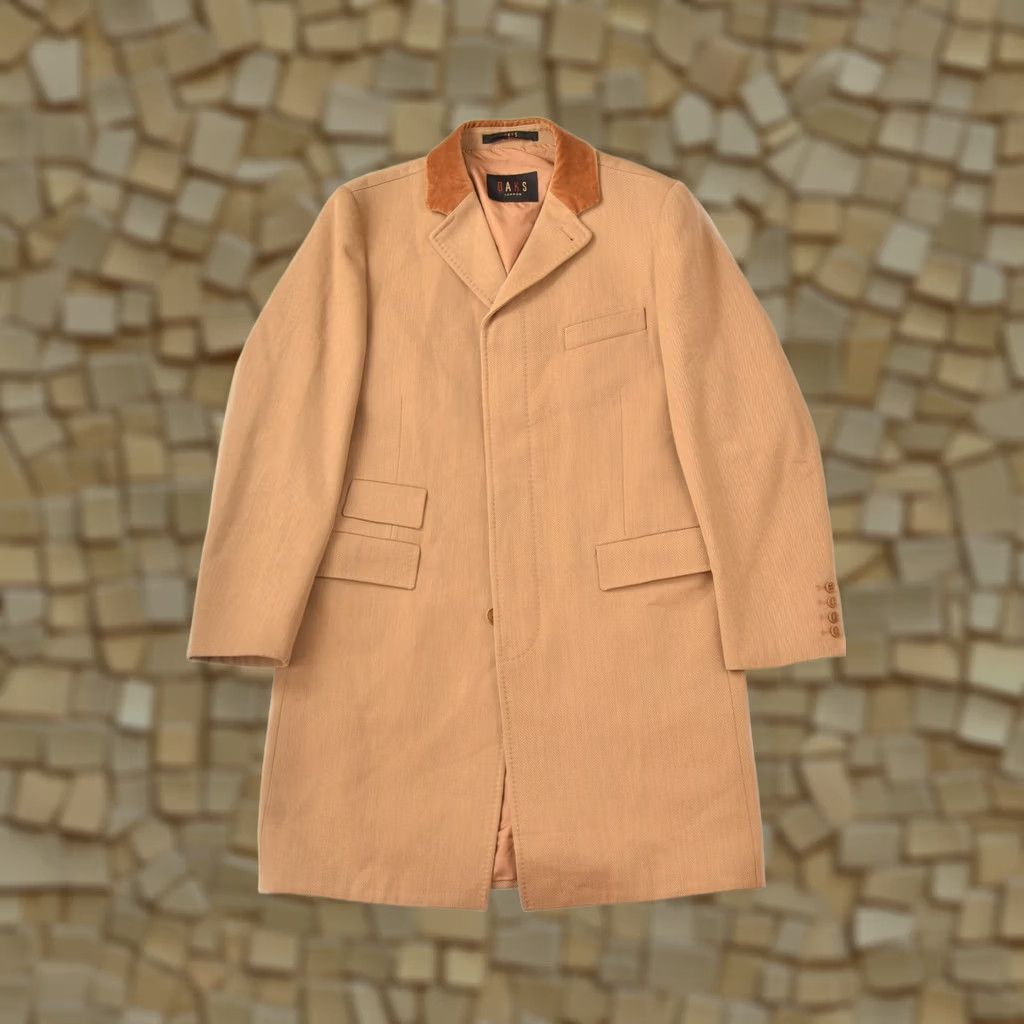 DAKS DAKS London Signature Beige Wool Coat Jacket 87065 Size 52 Men Overcoat Jacket Wool Beige 52 Mens Size US L / EU 52-54 / 3 - 1 Thumbnail