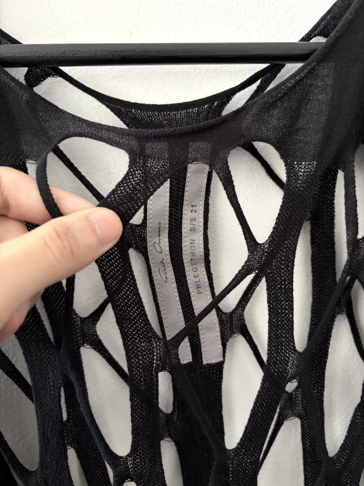 Rick Owens Rick Owens SS2021 “Phlegethon” Spider/Déchiré Net Sweater Size US M / EU 48-50 / 2 - 3 Thumbnail