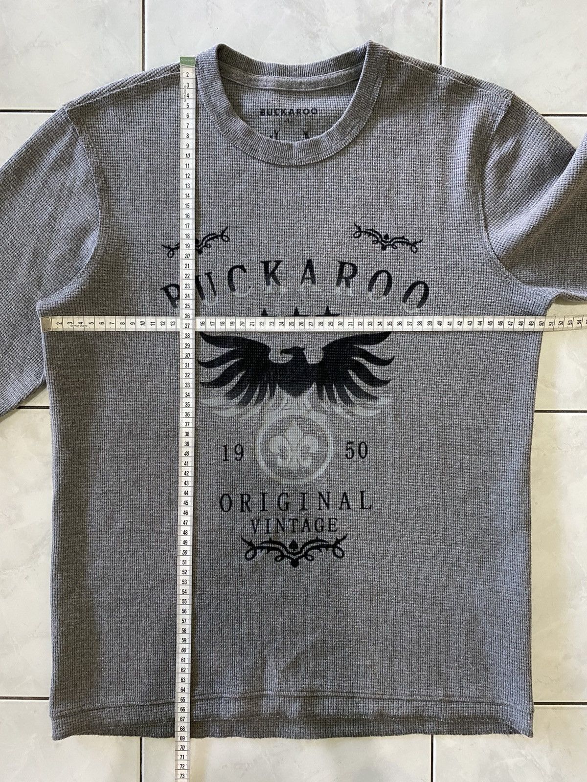 BUCKAROO Buckaroo Vintage Thermal Waffle Knit Eagle Graphic Crewneck Size US L / EU 52-54 / 3 - 18 Thumbnail