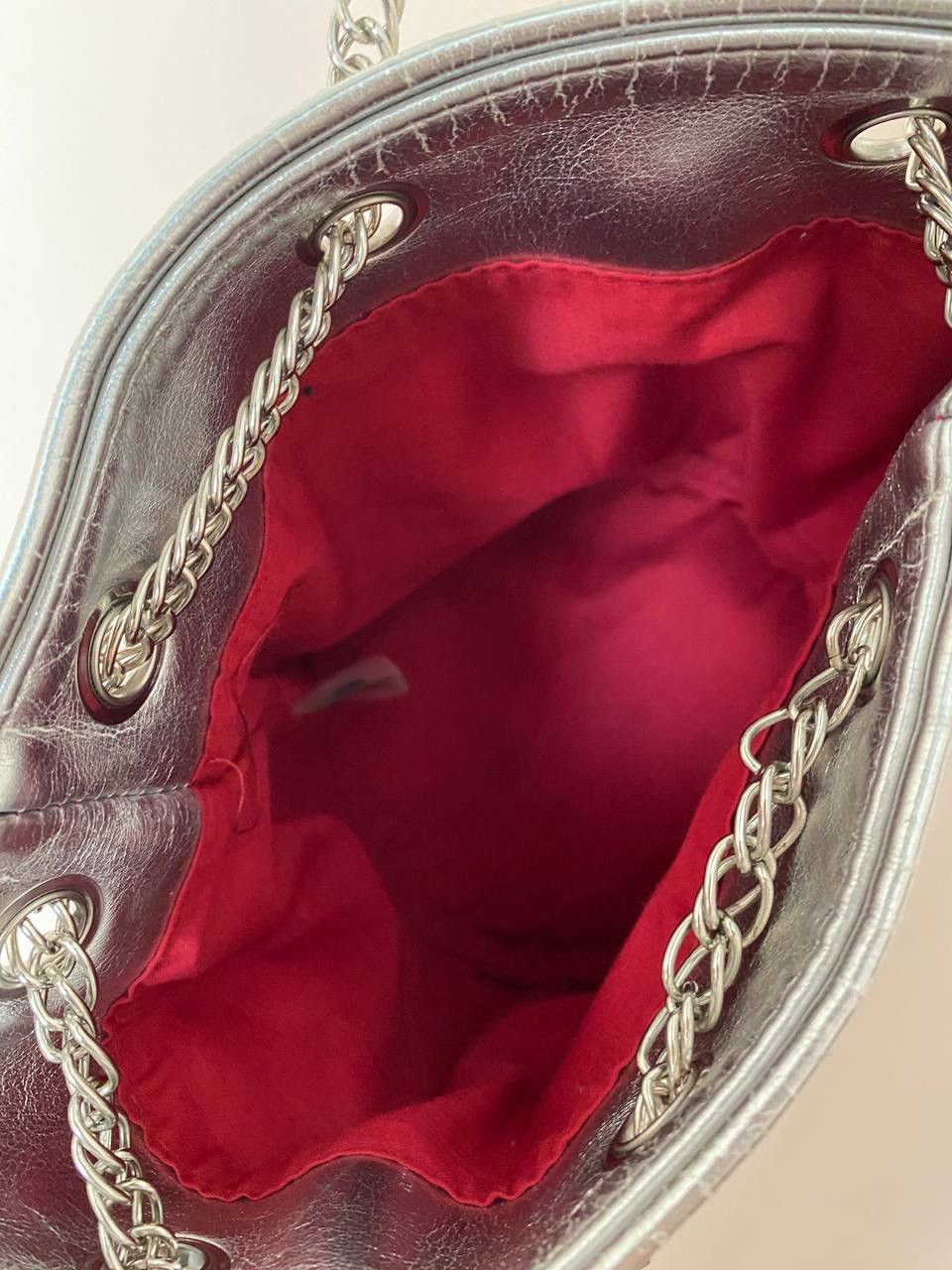Jean Paul Gaultier Jean Paul Gaultier silver bucket bag leather silver red Size ONE SIZE - 6 Thumbnail