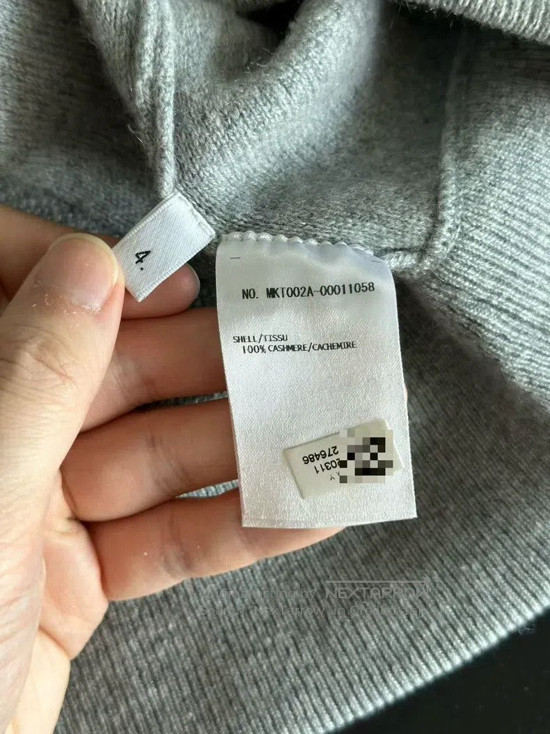 Thom Browne Thom Browne Light Gray Cashmere Zip-up Hoodie Size US XL / EU 56 / 4 - 4 Thumbnail