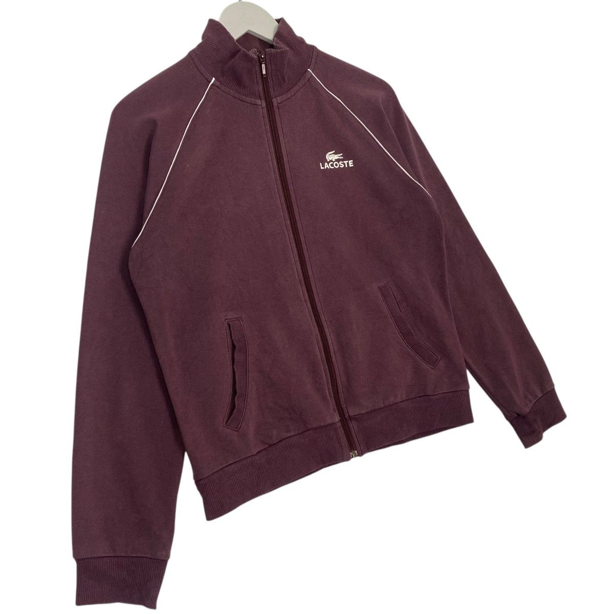 Other Vintage 90s Lacoste Full Zip Sweater Purple Pullover Size S Size US S / EU 44-46 / 1 - 3 Thumbnail