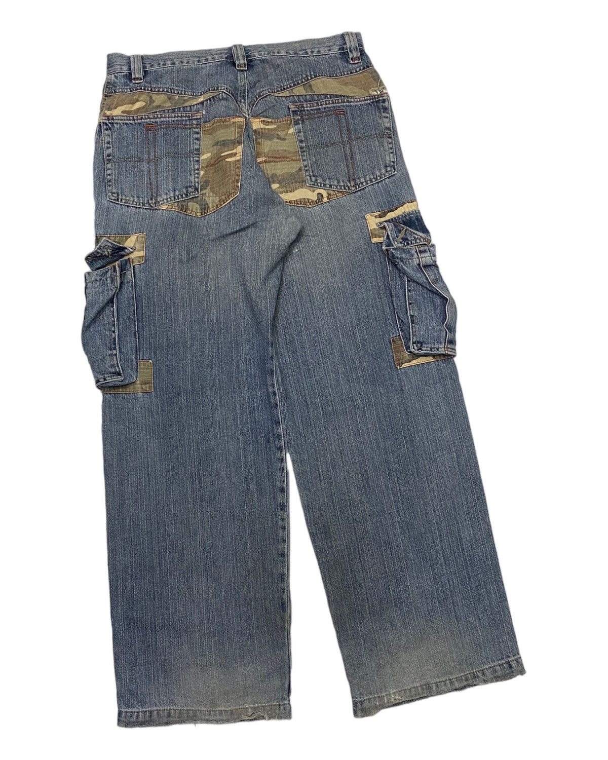 If Six Was Nine PJ’S SURF DISTRESSED DENIM BAGGY JEANS SKATEGANG STYLE Size US 33 - 4 Thumbnail