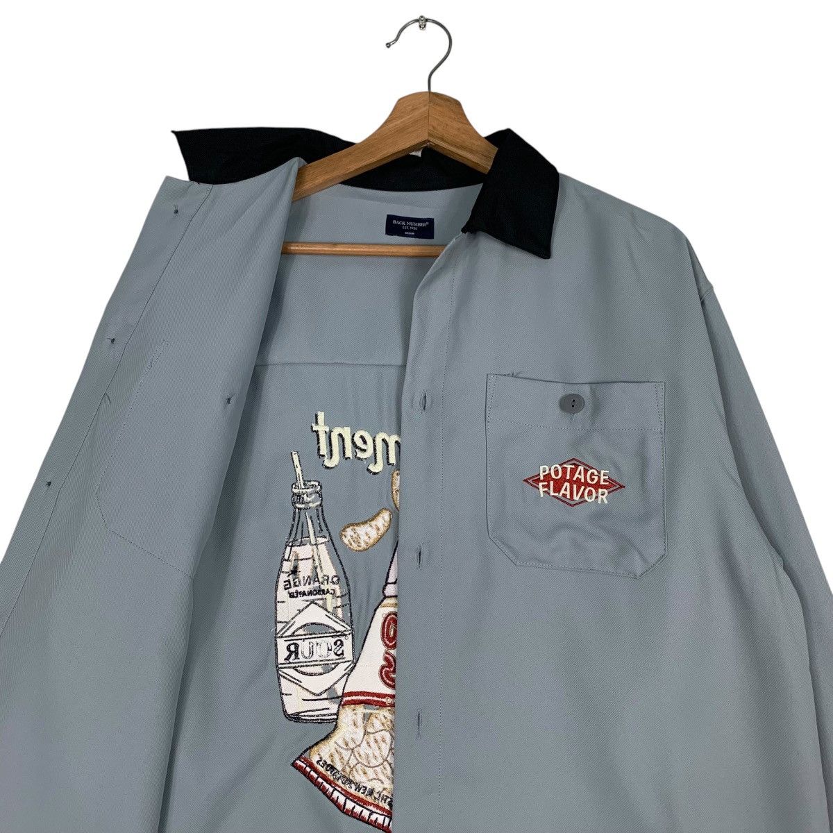 Japanese Brand BACK NUMBER Potato Chip Potage Flavor Shirt Jacket #1211-C55 Size US M / EU 48-50 / 2 - 10 Thumbnail