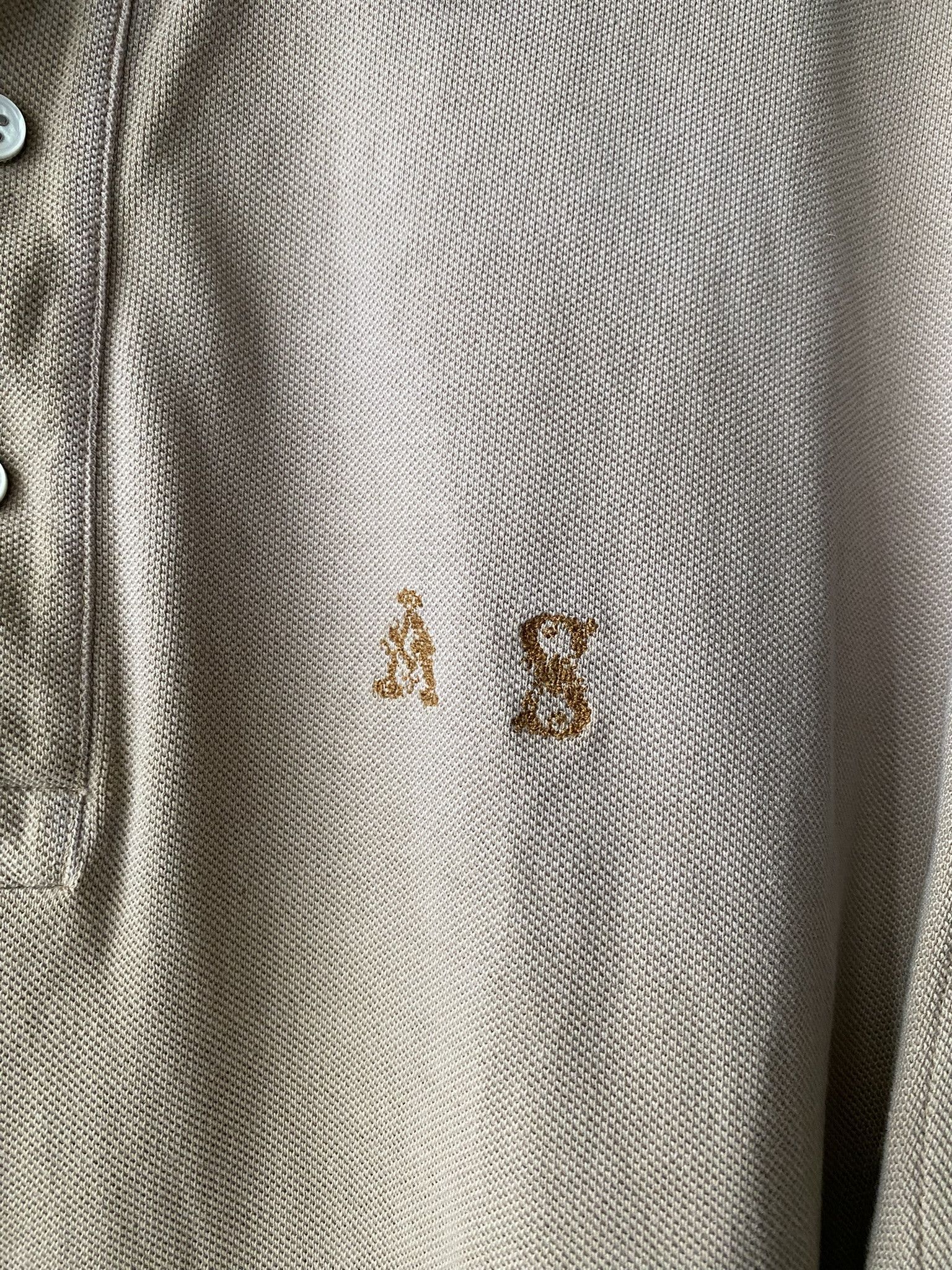 Acne Studios $300 - Cotton Polo Shirt - Washed Beige Size US S / EU 44-46 / 1 - 11 Thumbnail