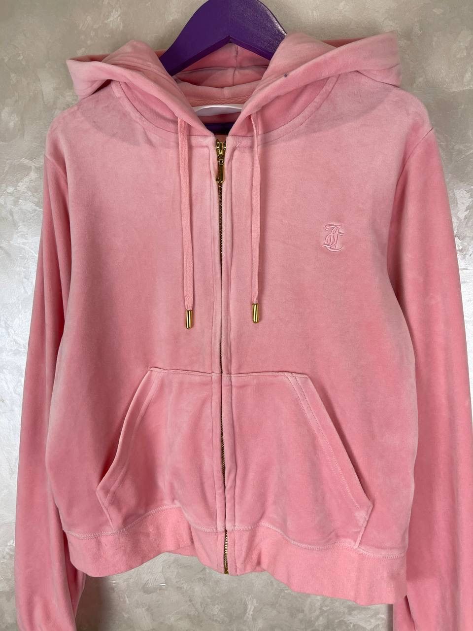Juicy Couture Juicy Couture Velour Hoodie Pink Zip Up Polyester M Size M / US 6-8 / IT 42-44 - 2 Thumbnail