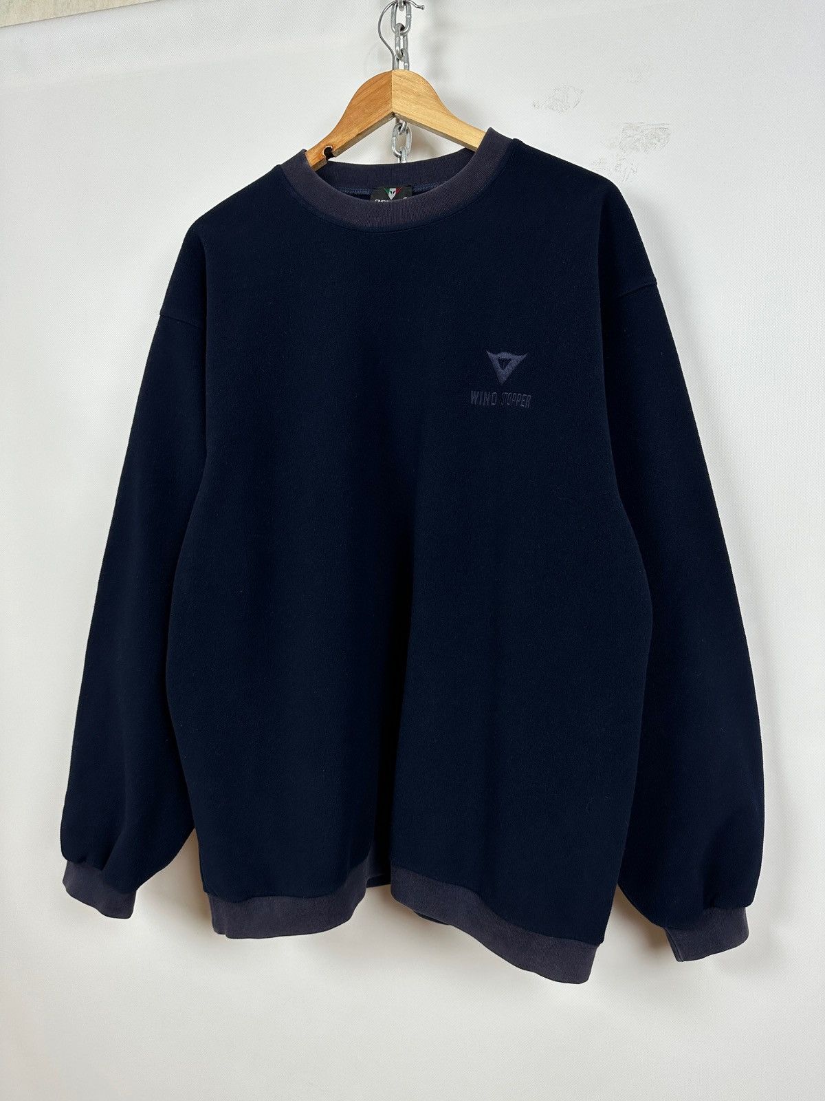 Dainese Vintage Dainese Windstopper Navy Blue Fleece Sweatshirt Size US XL / EU 56 / 4 - 3 Thumbnail