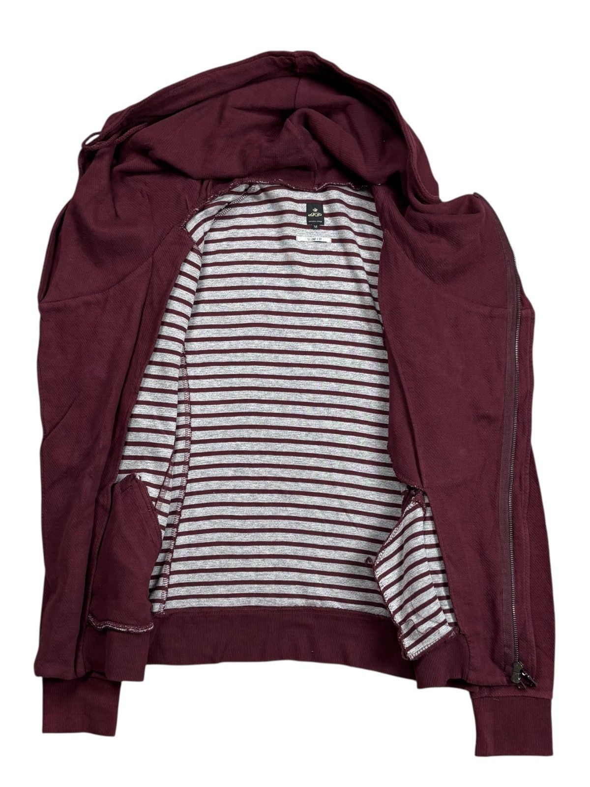 Le Grande Bleu (L.G.B.) 2000s Semantic Design - Red Wine Alien Hood Jacket Size US M / EU 48-50 / 2 - 3 Thumbnail