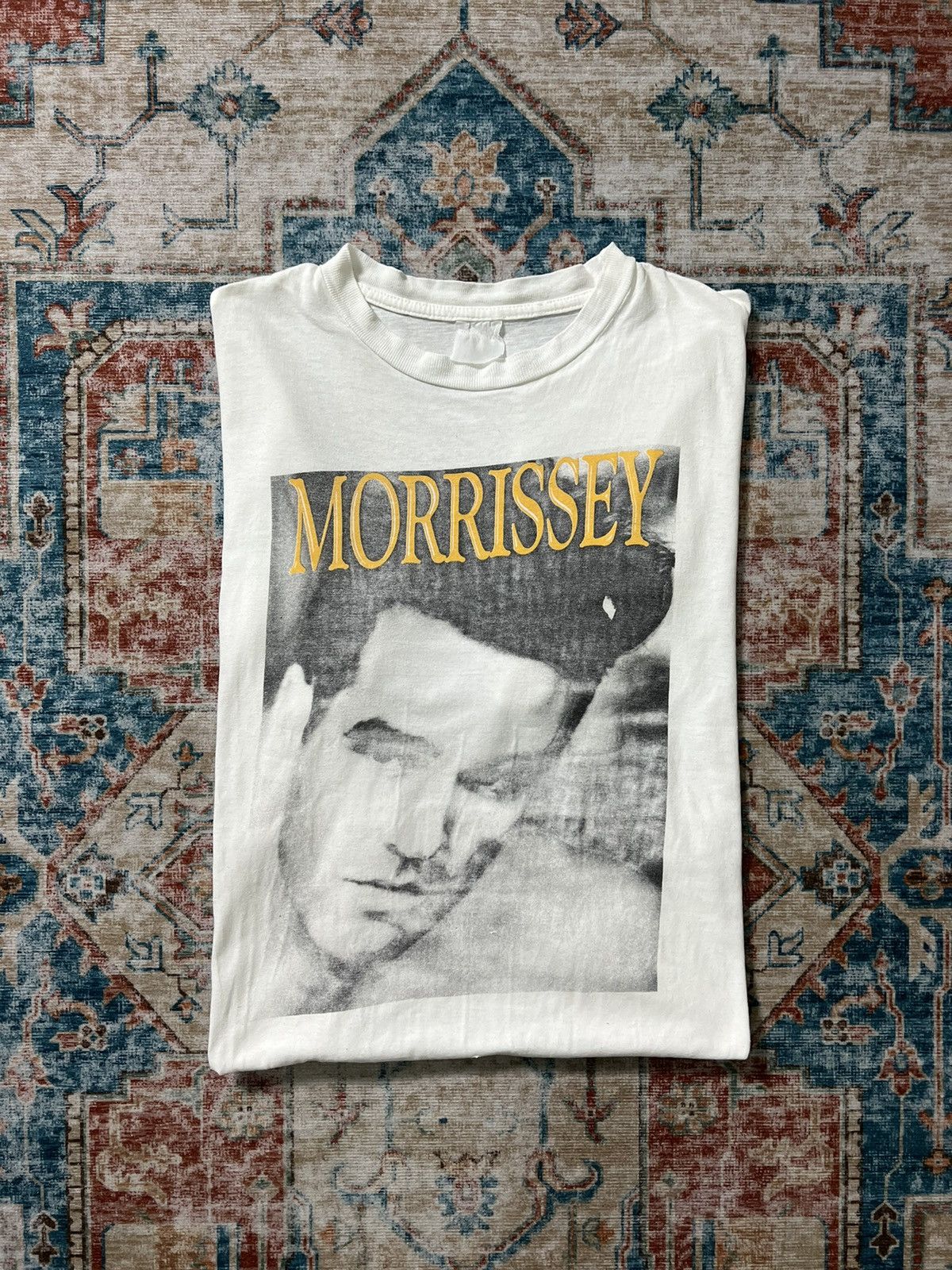 image of Band Tees x Morrissey Vintage 90's Morrissey T-Shirt in White, Men's (Size XL)