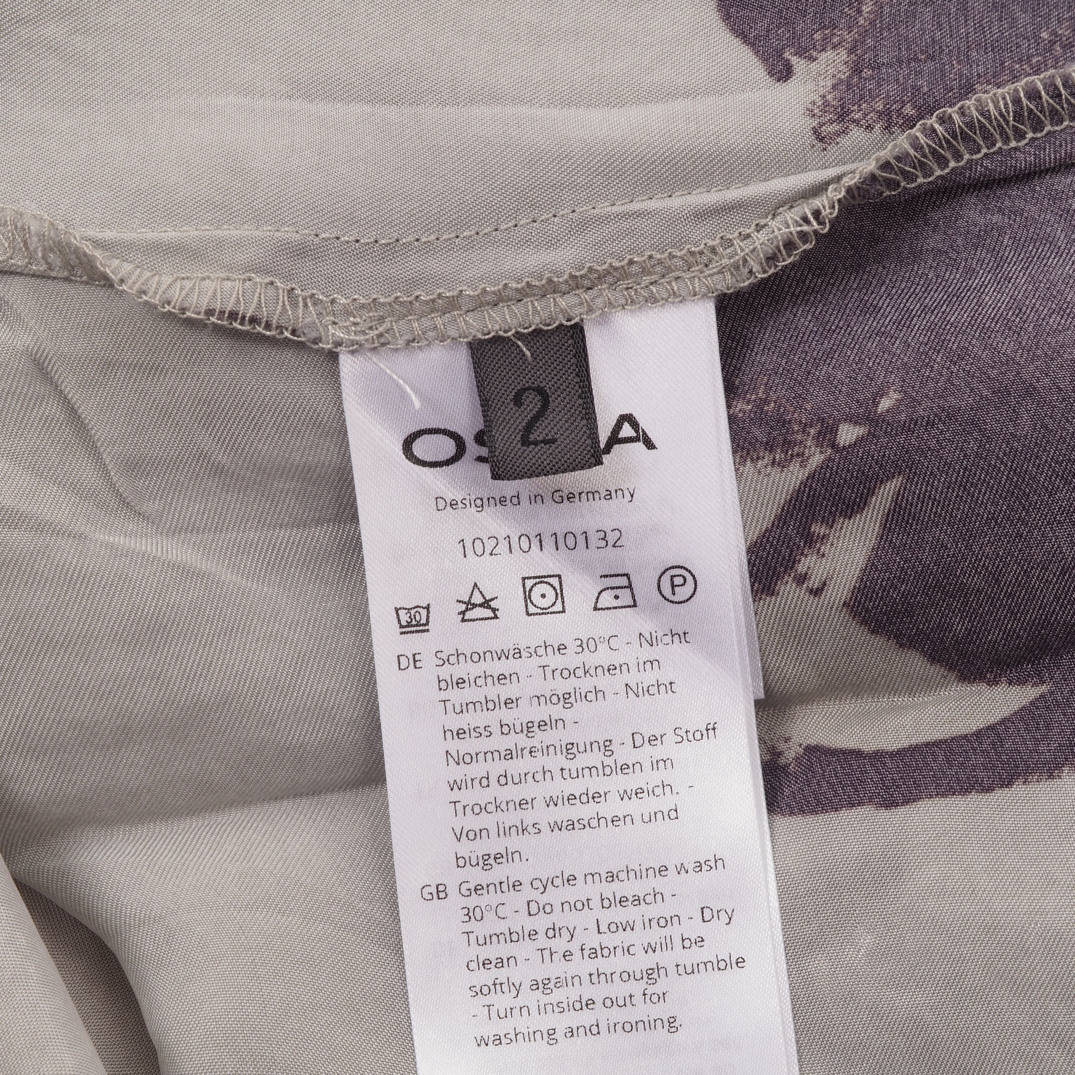 Annette Gortz × Rundholz × Sarah Pacini OSKA Women's Gray Beige Print Tunic Dress Size ONE SIZE - 7 Thumbnail