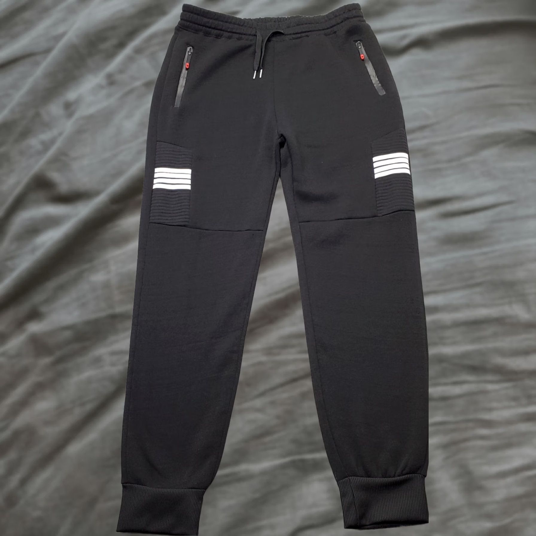 Vintage Bello Mens XL/XXL Black Athletic 4 Bar Sweatpants, Drawstring Waist, Gym & Training, Pockets, Breathable, Regular Size, Inseam 29" Size US 36 / EU 52 - 1 Thumbnail