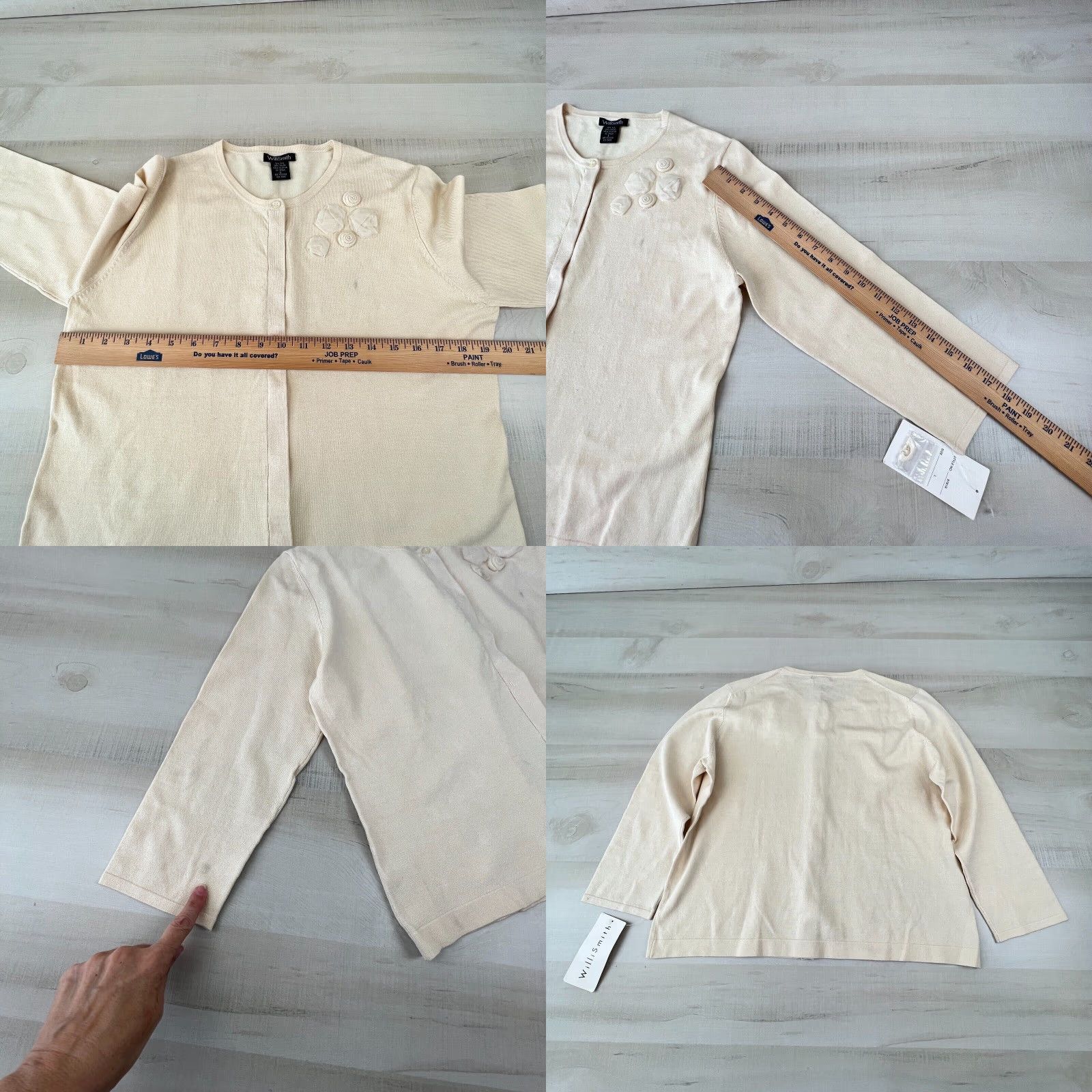 Willi Smith Willi Smith Womens Sweater Large Cream Size L / US 10 / IT 46 - 8 Thumbnail