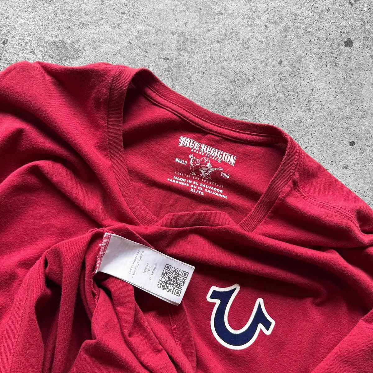 True Religion True Religion Mens Red Short Sleeve Crew Neck T-Shirt Size US XL / EU 56 / 4 - 4 Thumbnail