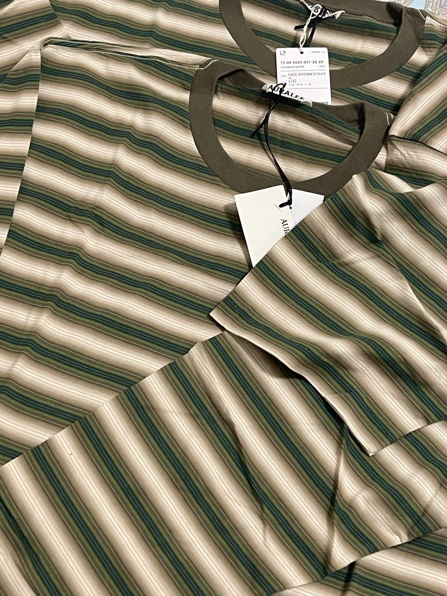 Auralee AURALEE 25AW Gradient Stripe Jersey Tee Size US XXL / EU 58 / 5 - 5 Thumbnail