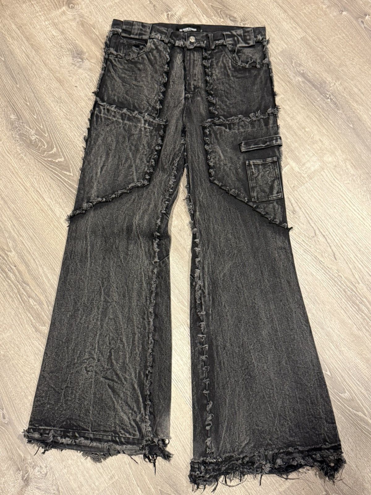 パンツ NO/FAITH STUDIOS  FLARED DENIM002 FLARED DENIM 001 BLACK – NO/FAITH STUDIOS