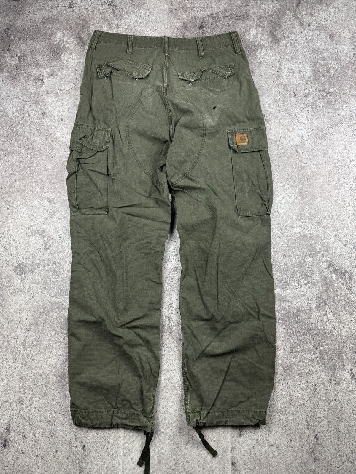 Carhartt Vintage Carhartt Cargo Distressed Pants Faded Khaki Y2K Size US 31 - 1 Thumbnail