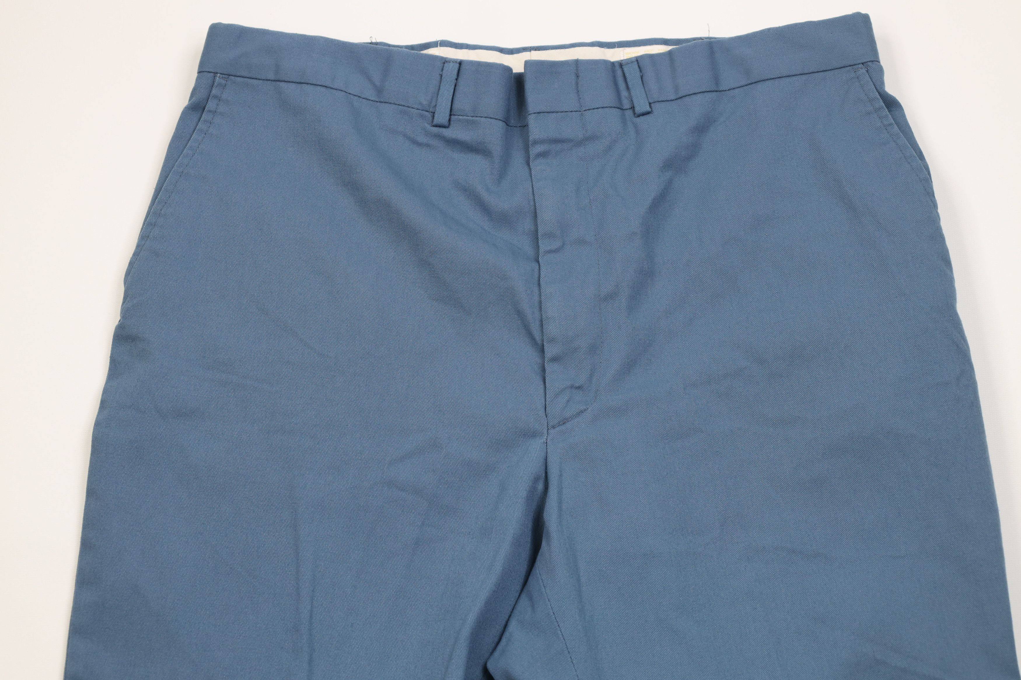 Vintage Vintage 70s Streetwear Wide Leg Chino Pants Light Blue Size US 36 / EU 52 - 2 Thumbnail