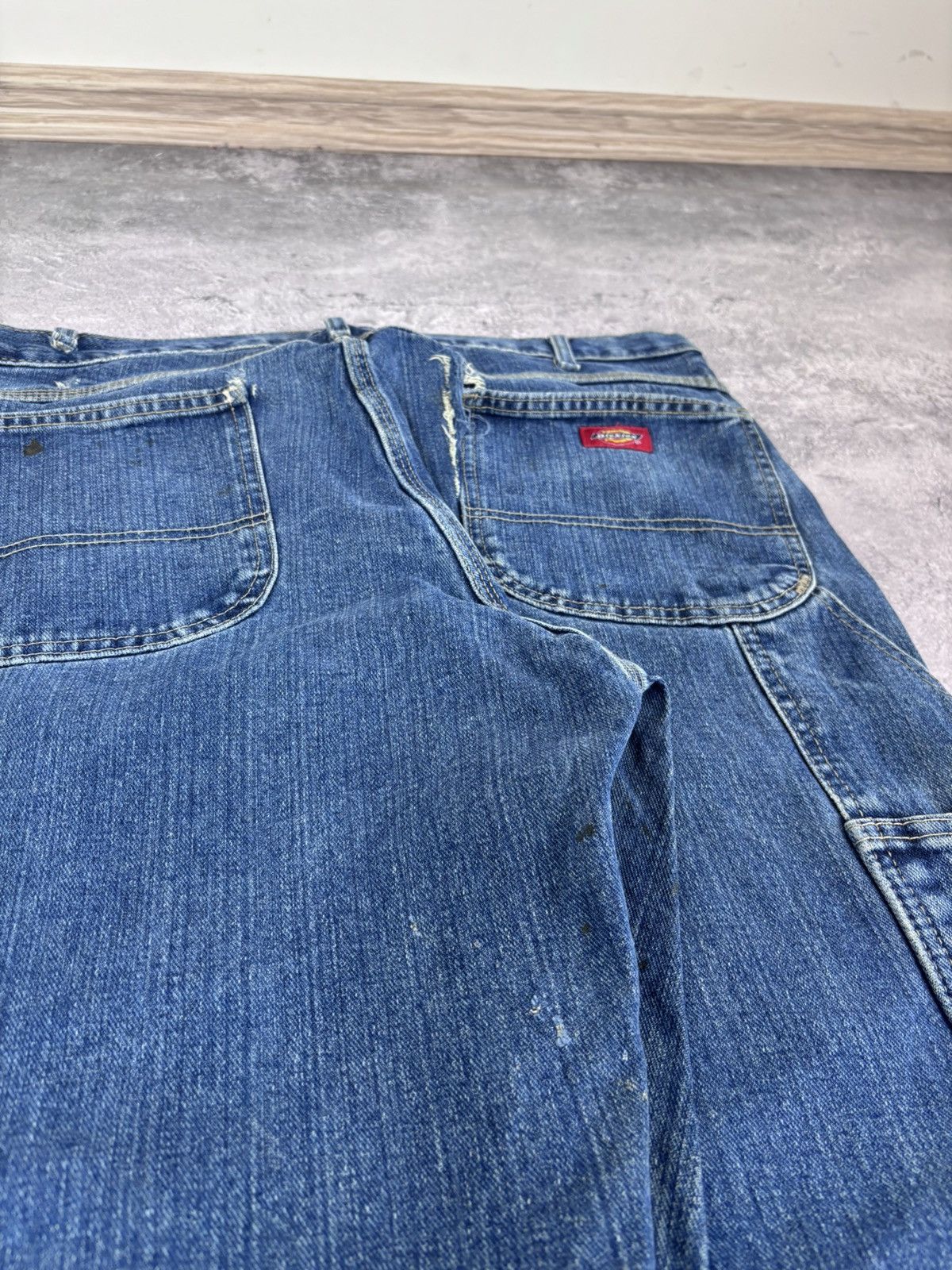 Dickies Dickies Men’s Denim Jeans Blue Distressed USA Workwear Size US 36 / EU 52 - 7 Thumbnail