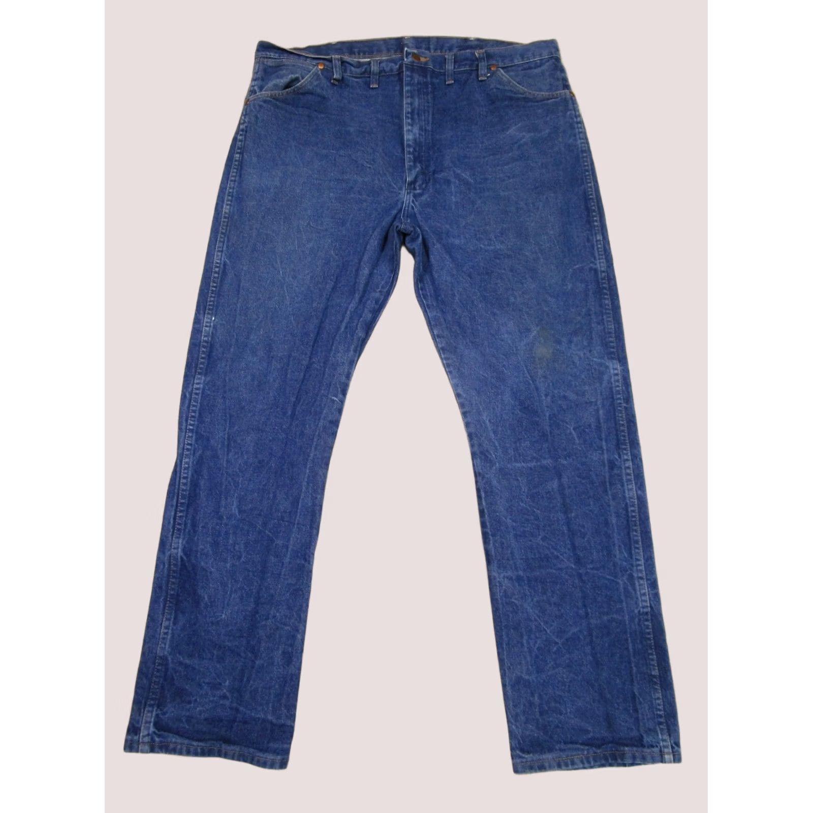 Wrangler Wrangler Jeans Men Cowboy Cut Original Fit Blue Dark Wash 44x32 Western Pants Size US 44 / EU 60 - 1 Thumbnail