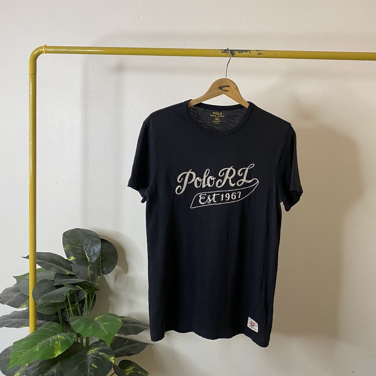 Polo Ralph Lauren Polo Ralph Lauren Embroidery Spell Out Black T Shirt Size US S / EU 44-46 / 1 - 1 Thumbnail