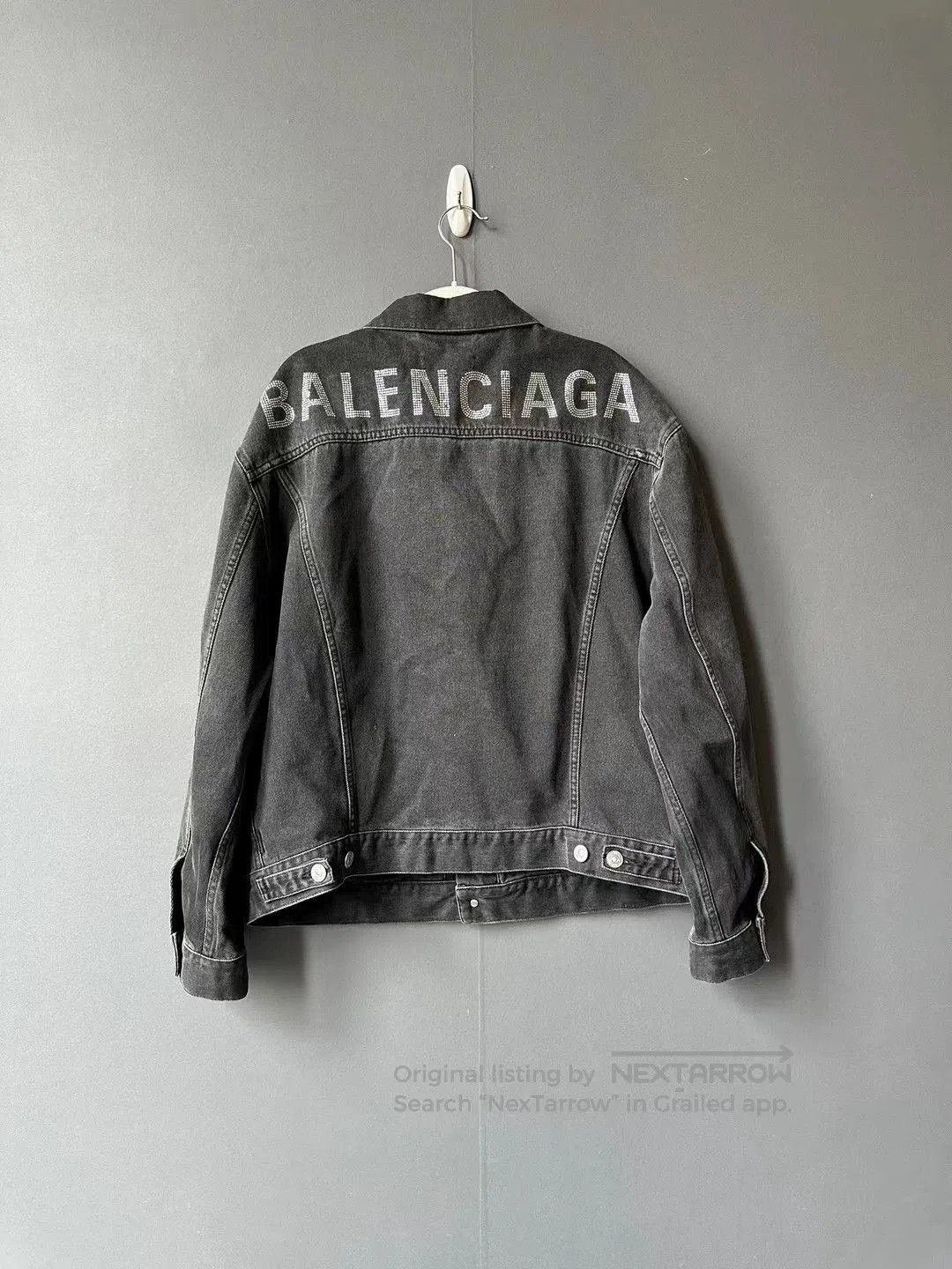 Balenciaga Balenciaga Rhinestone Denim Jacket. Size US XS / EU 42 / 0 - 2 Thumbnail
