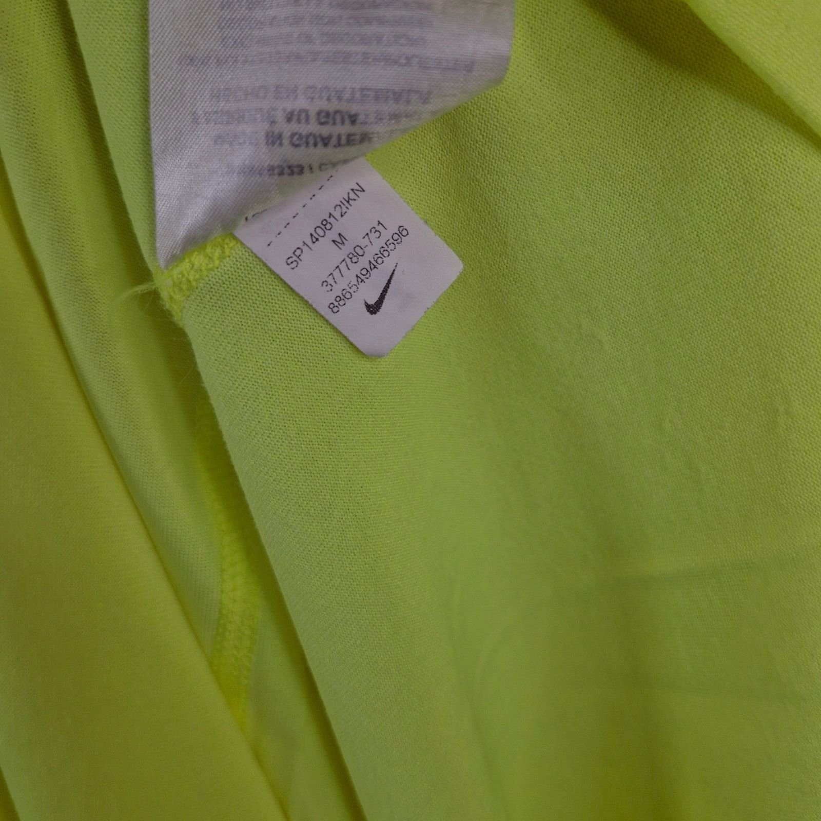 Nike Nike Dri-Fit Running Mens M Neon Yellow Active Long Sleeve Size US M / EU 48-50 / 2 - 6 Thumbnail