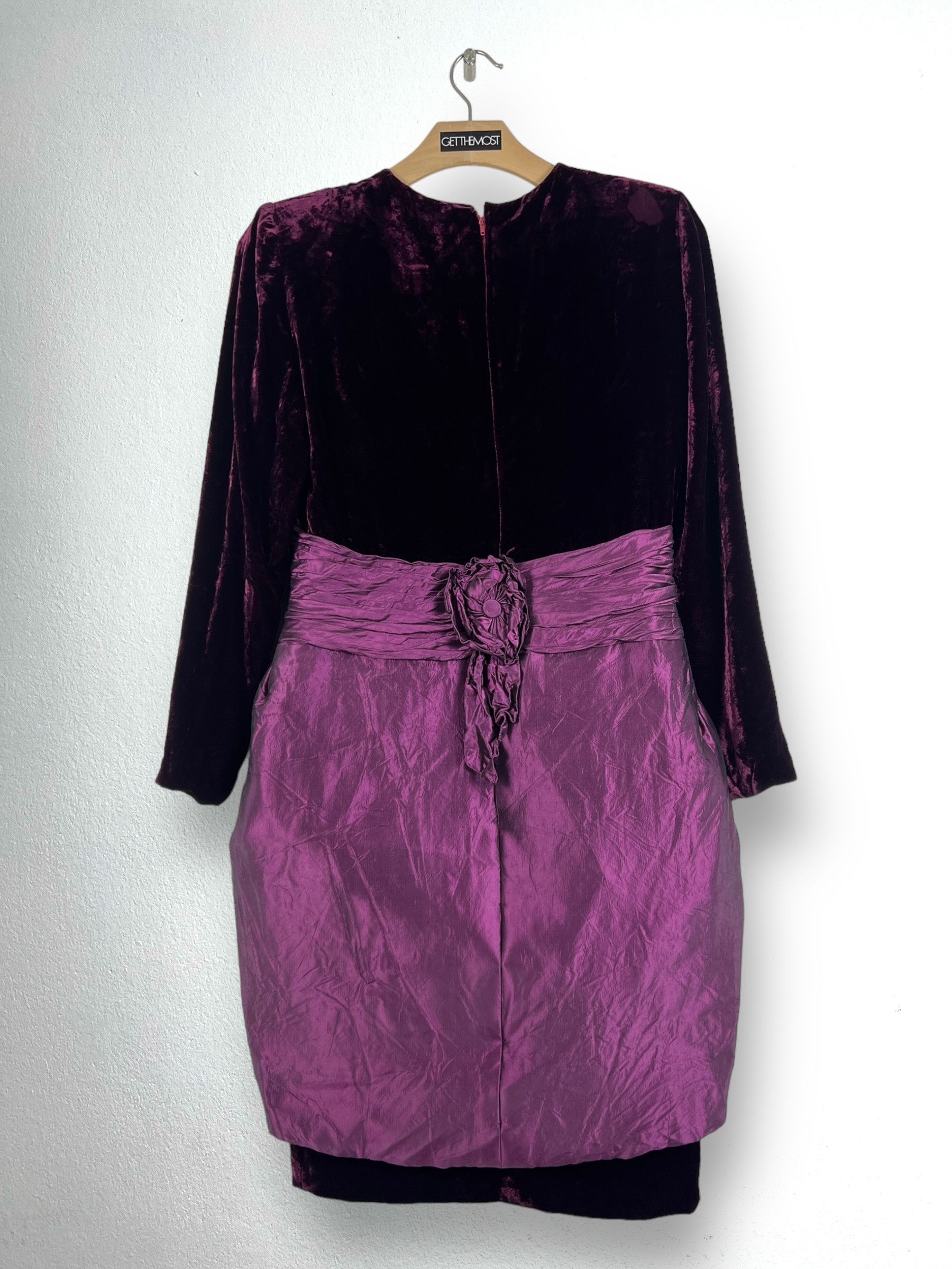 Gucci Vintage GUCCI Velvet A-line Dress (42) GTMPT786 Size M / US 6-8 / IT 42-44 - 7 Thumbnail