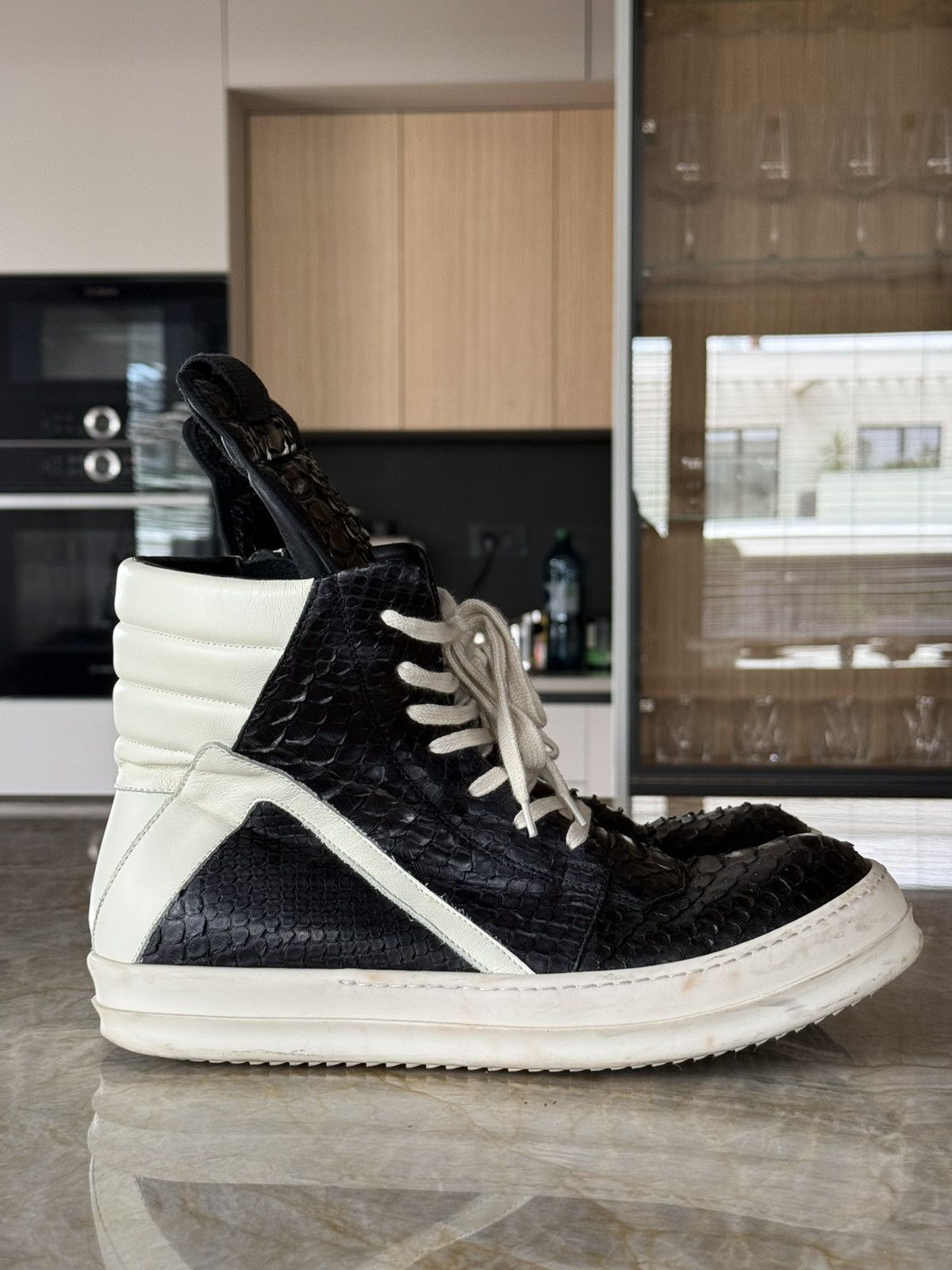 Rick Owens Natural Python Rick Owens Geobasket Size US 11 / EU 44 - 4 Thumbnail