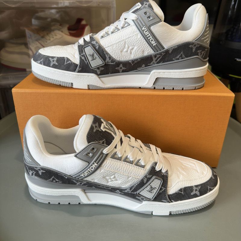 Louis Vuitton Louis Vuitton Trainer Low-top Sneakers in Gray-White -2508 Size US 8.5 / EU 41-42 - 6 Thumbnail