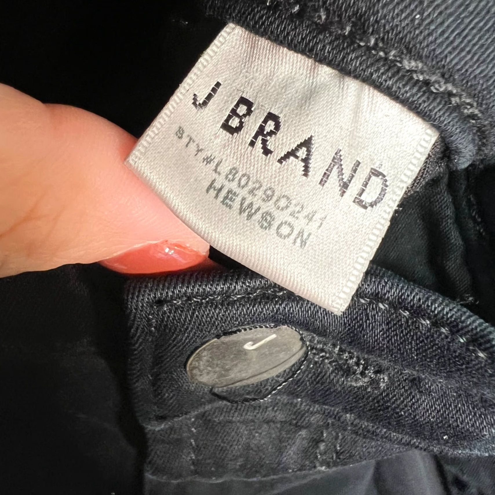 J Brand J Brand Jeans Womens 29 Black Moto Skinny Denim Cotton Blend 5-Pocket Stretch Hairpin? Size 29" - 5 Thumbnail